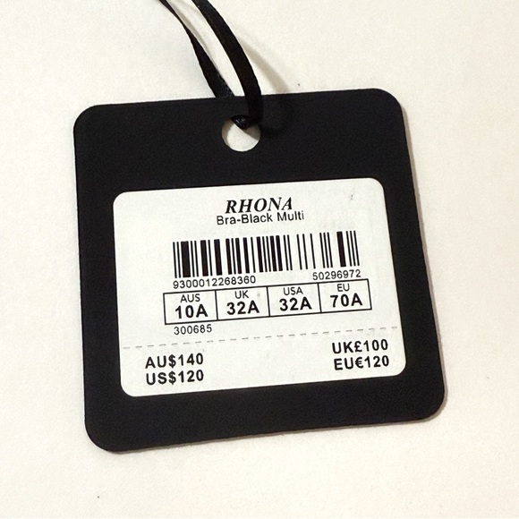 HONEY BIRDETTE RHONA BLACK FLORAL PRINT SHEER MESH PUSHUP BRA - Picture 11 of 13